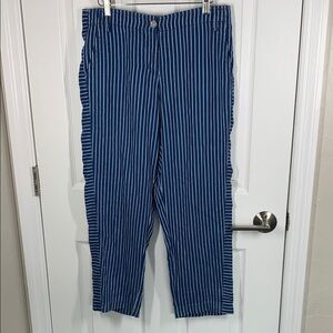 Tommy Bahama blue and white striped pants size small